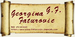 Georgina Faturović vizit kartica